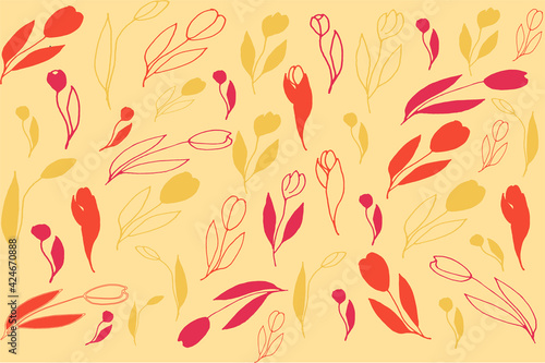 spring background tulips