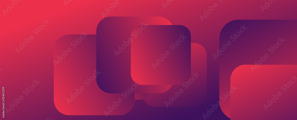 Square shapes composition geometric abstract background. 3D shadow effects and fluid gradients. Modern overlapping forms Square shapes composition geometric abstract background. 3D shadow effects and fluid gradients. Modern overlapping forms