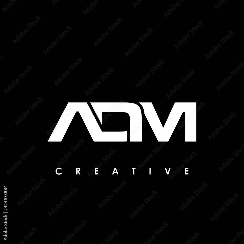 ADM Letter Initial Logo Design Template Vector Illustration
