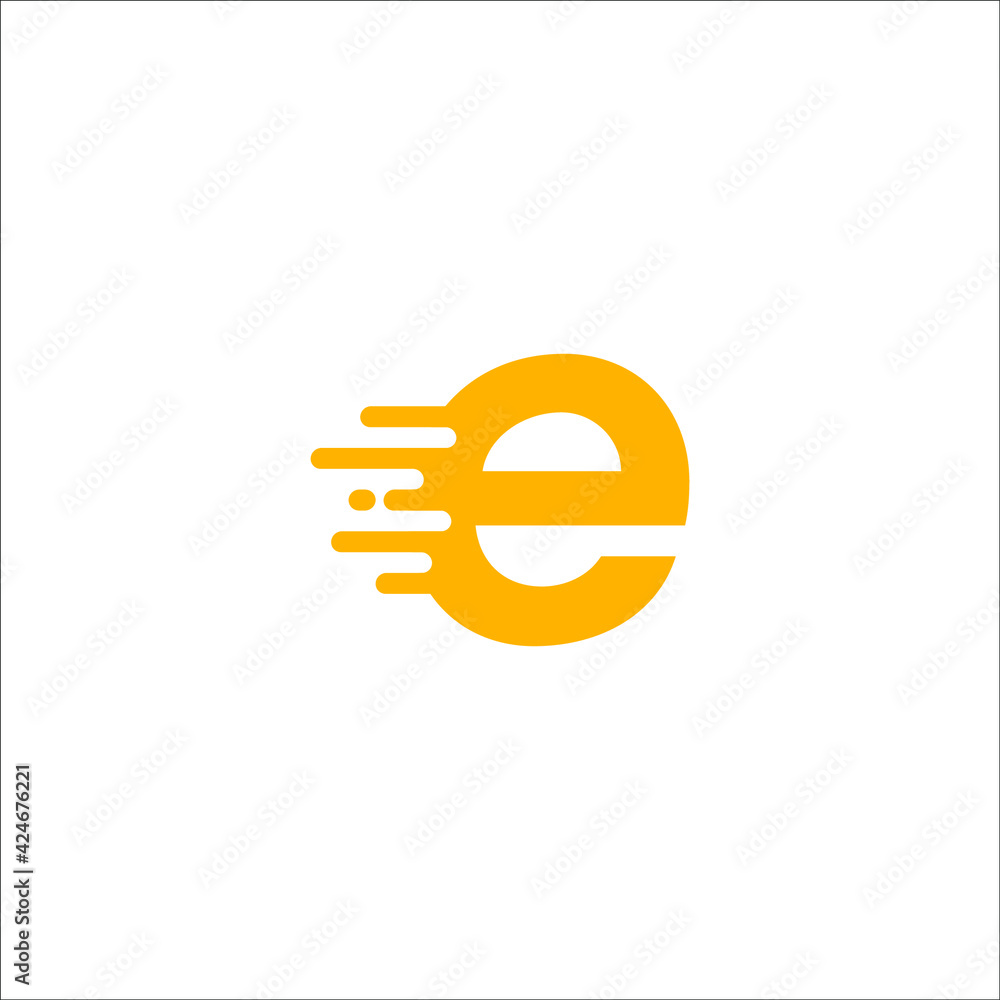 E fast logo design vector sign E fast logo design vector sign