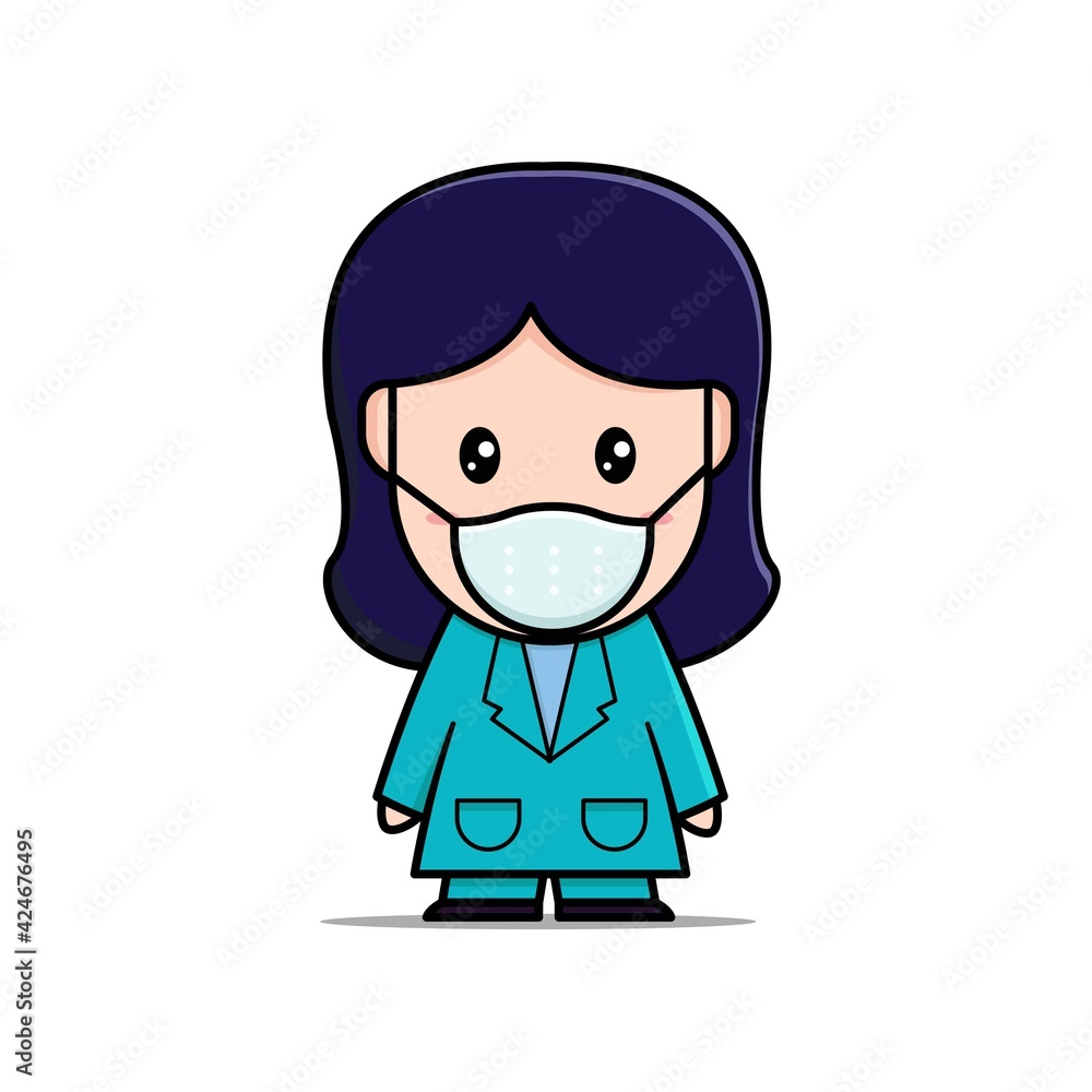 nurse cartoon character kawaii design illustration nurse cartoon character kawaii design illustration