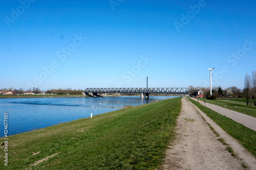 Wallpaper Mural imposing steel bridge over the rhine river Torontodigital.ca