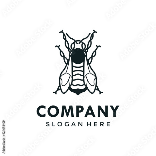 type bee logo template