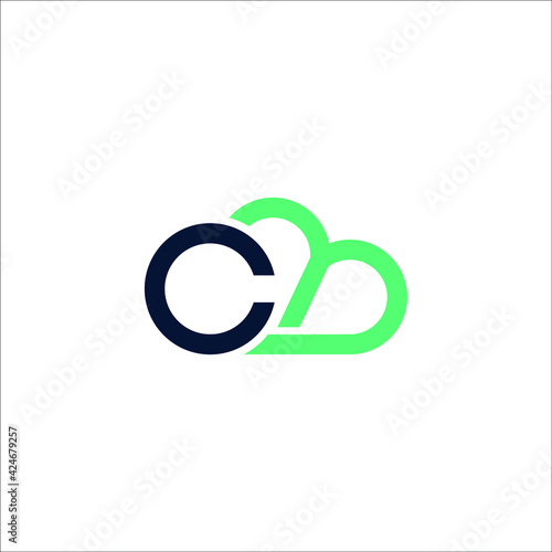 letter C cloud logo design 