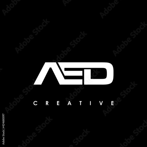 AED Letter Initial Logo Design Template Vector Illustration