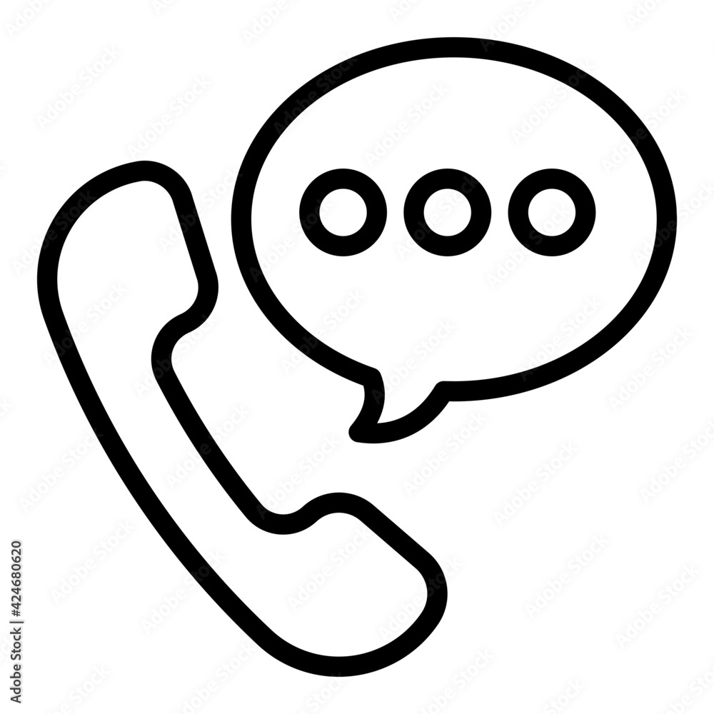 An outline design, icon of telecommunication An outline design, icon of telecommunication