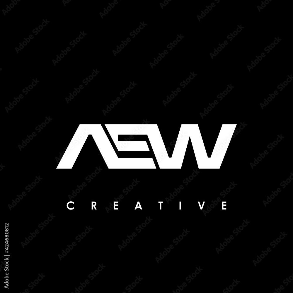 AEW Letter Initial Logo Design Template Vector Illustration