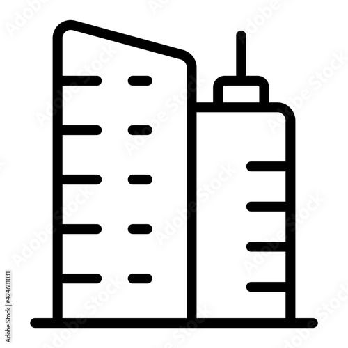 A linear design, icon of office building