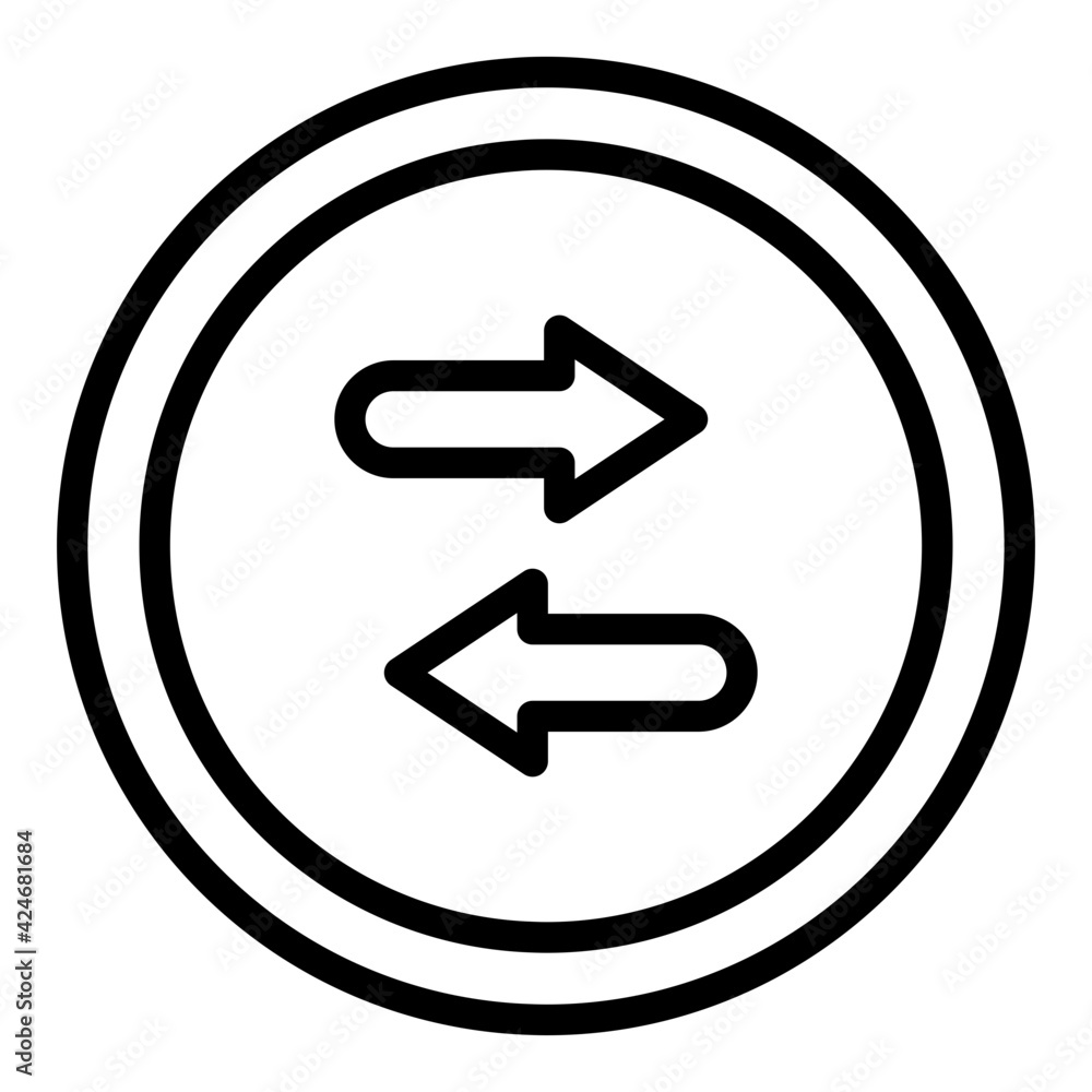 An outline design, icon of data transfer An outline design, icon of data transfer