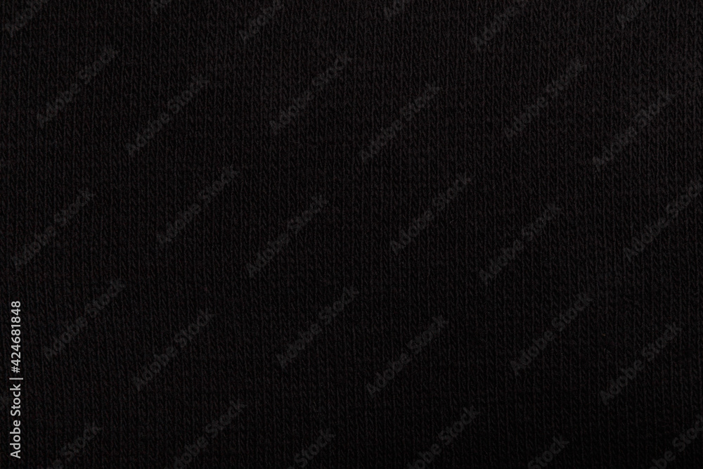Smooth black knit fabric texture, background or backdrop. Smooth black knit fabric texture, background or backdrop.