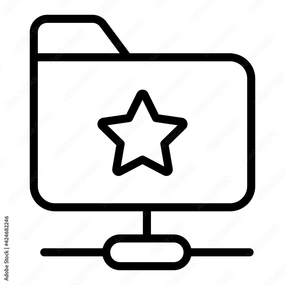 An outline design, icon of network folder