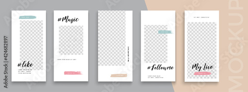 Editable Stories template. Design for social media.
