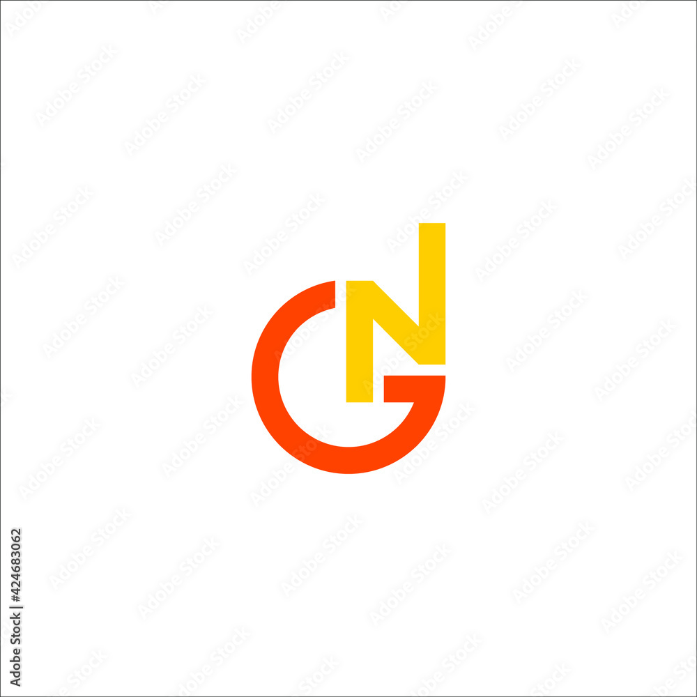 GN logo design vector sign GN logo design vector sign