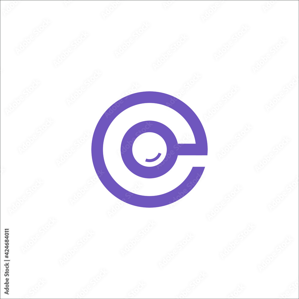 E Magnifying glass logo design vector sign E Magnifying glass logo design vector sign