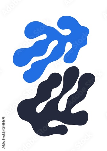 Abstract contemporary wall art in Matisse style. Minimalist poster for printi...