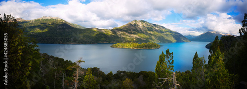 View on Lago Mascardi and nearby area in Rio Negro province in Argentina