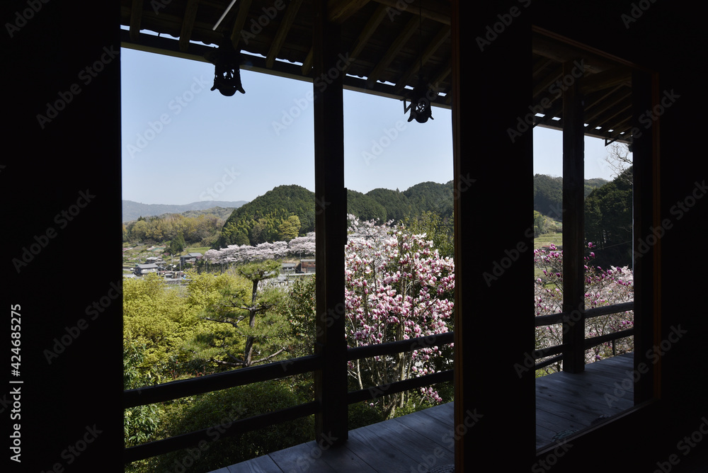 Fototapeta premium 聖林寺 本堂からの景色 奈良県桜井市