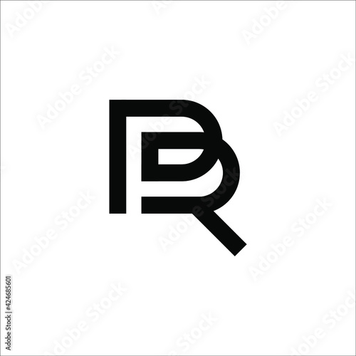 BR logo design vector sign