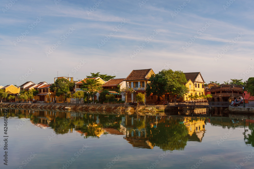 Hoi An ancient town, central Vietnam, by Thu Bon river Hoi An ancient town, central Vietnam, by Thu Bon river