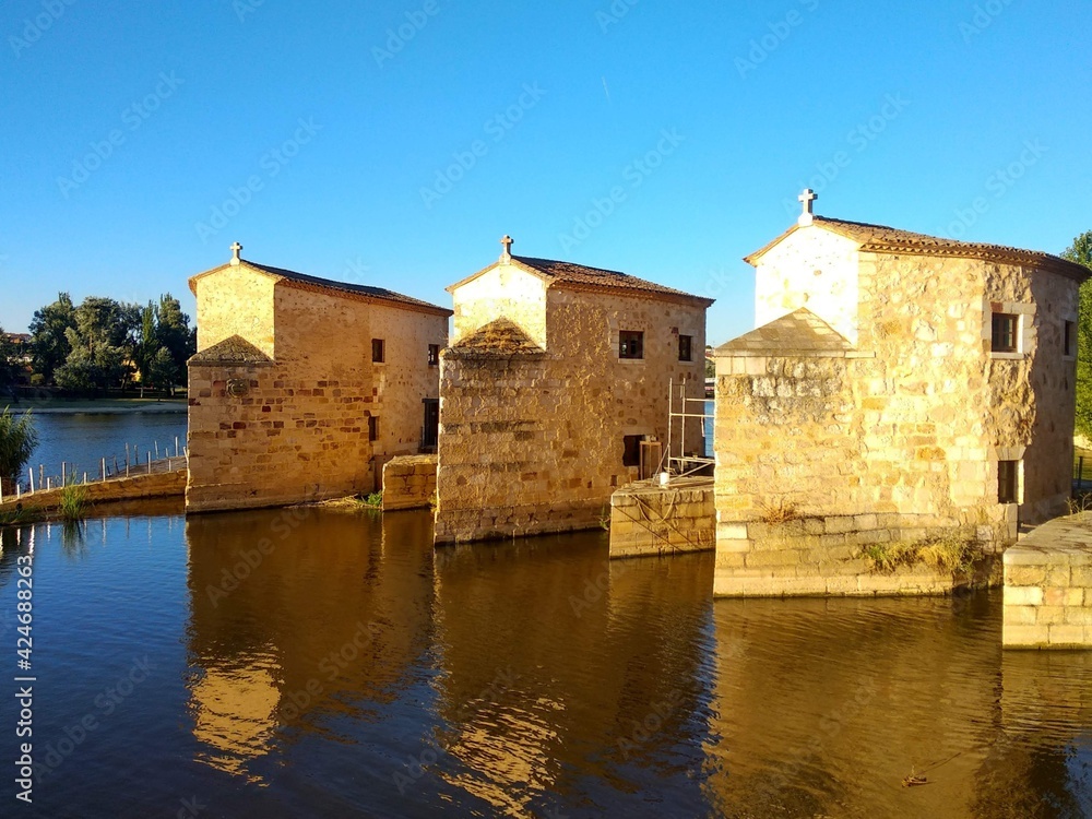 Acenas de Olivares water mills , Zamora city, Spain Acenas de Olivares water mills , Zamora city, Spain