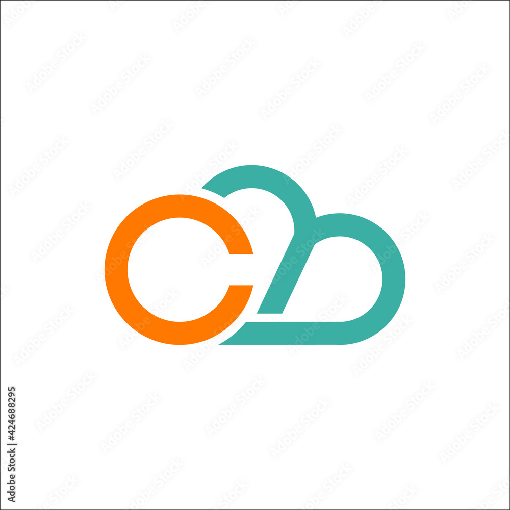 CB cloud logo design CB cloud logo design