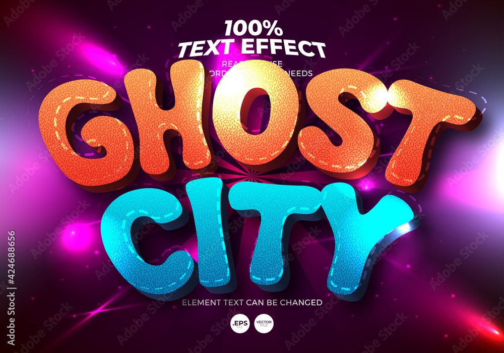Ghost City Editable Text Effect