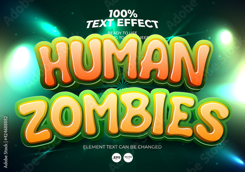 Human Zombies Editable Text Effect
