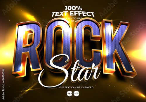 Rock Star Editable Text Effect