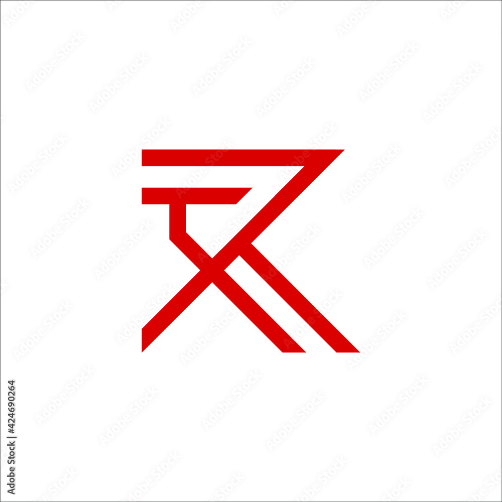 TR logo design vector sign