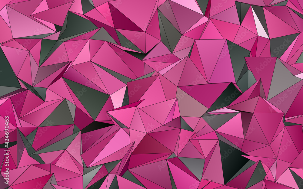 Fototapeta premium 3d Triangles, abstract background. Design wallpaper.