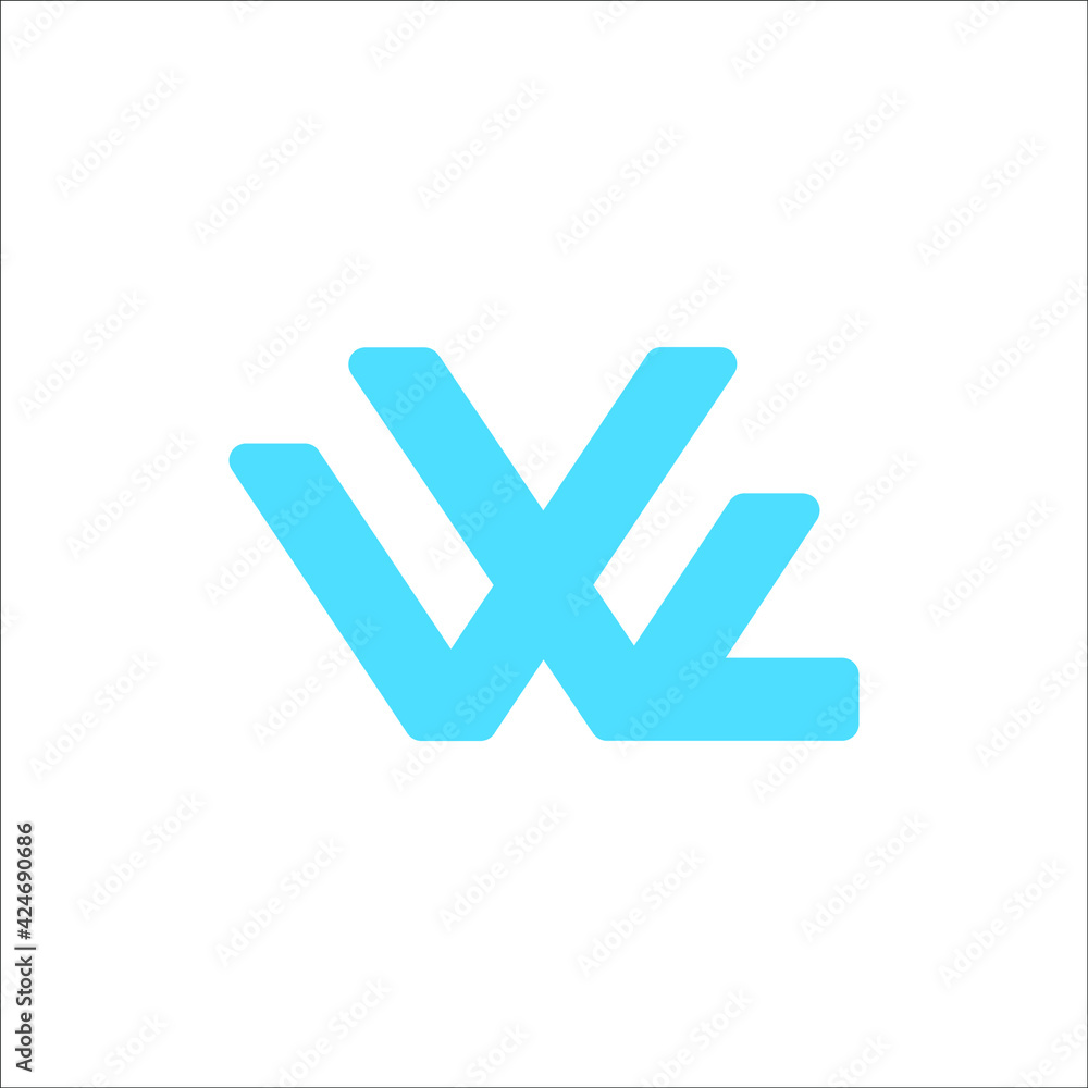 WL logo design vector sign WL logo design vector sign