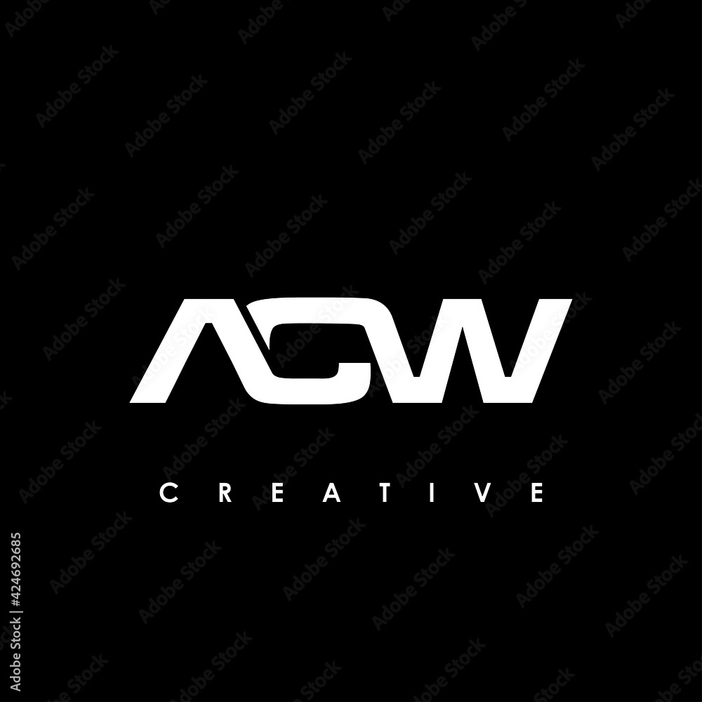 ACW Letter Initial Logo Design Template Vector Illustration
