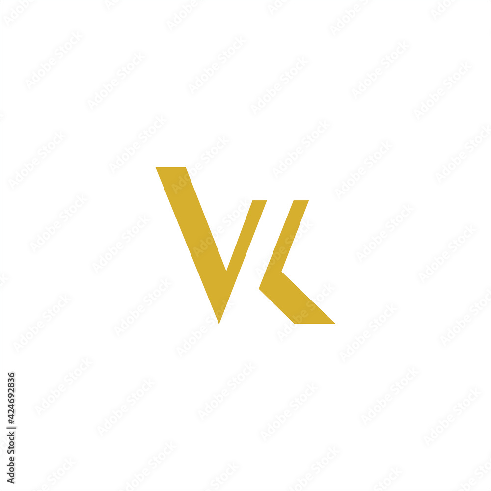 VK logo design vector sign VK logo design vector sign