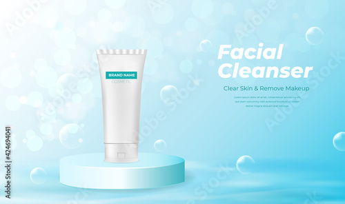 Cosmetic facial cleanser products