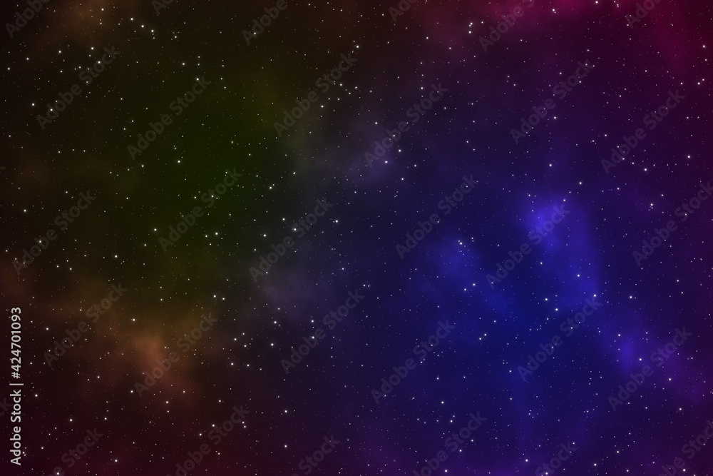 Fototapeta premium Nebula in the distance galaxy illustration design concept