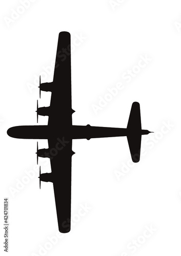B-29 爆撃機 WWII WW2 US silhouette