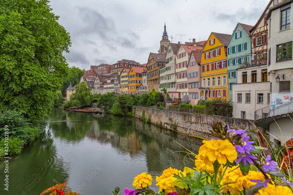 Touristic highlight in the old town of Tübingen in german region swabian alb
