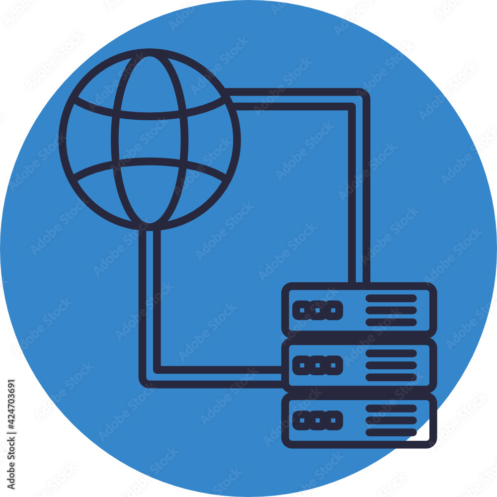 Server Icon. Database Icon. Vector Illustration Server Icon. Database Icon. Vector Illustration