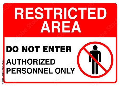 Restricted area authorized personnel only