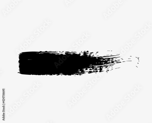 Seth, paint strokes, silhouette. Black paint strokes on a white background. Vector image, design element, place for text.