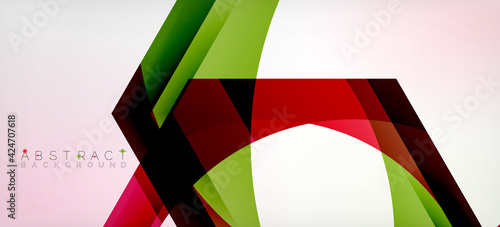 Vector color hexagons geometric abstract background