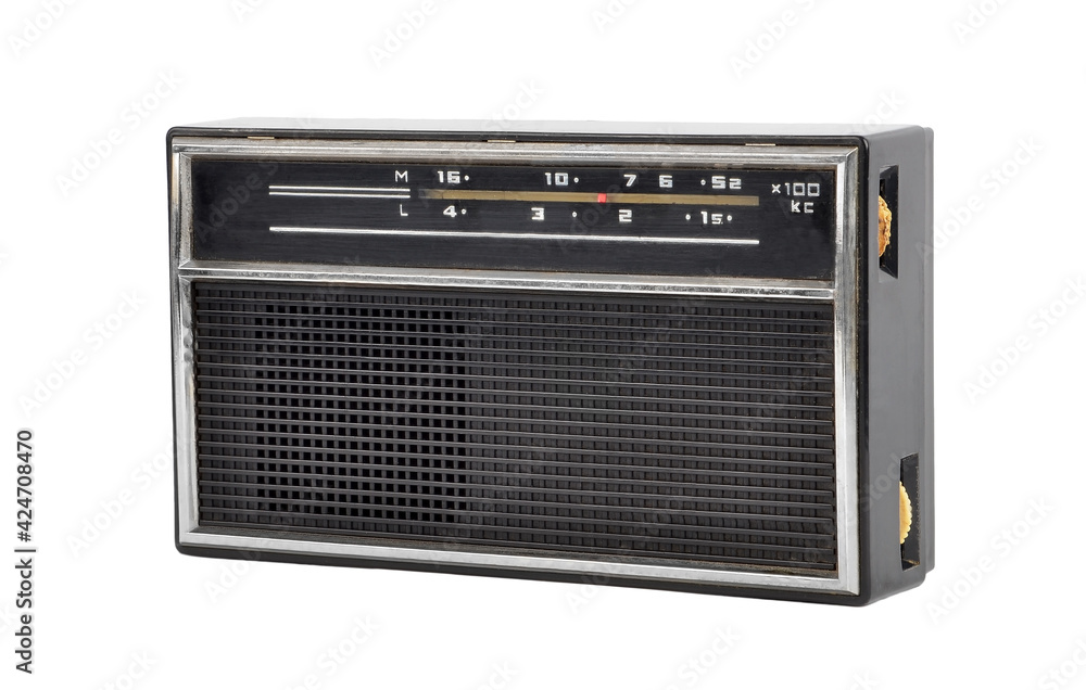 Retro radio on white Retro radio on white