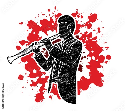 Clarinet Musician Orchestra Instrument Graphic Vector