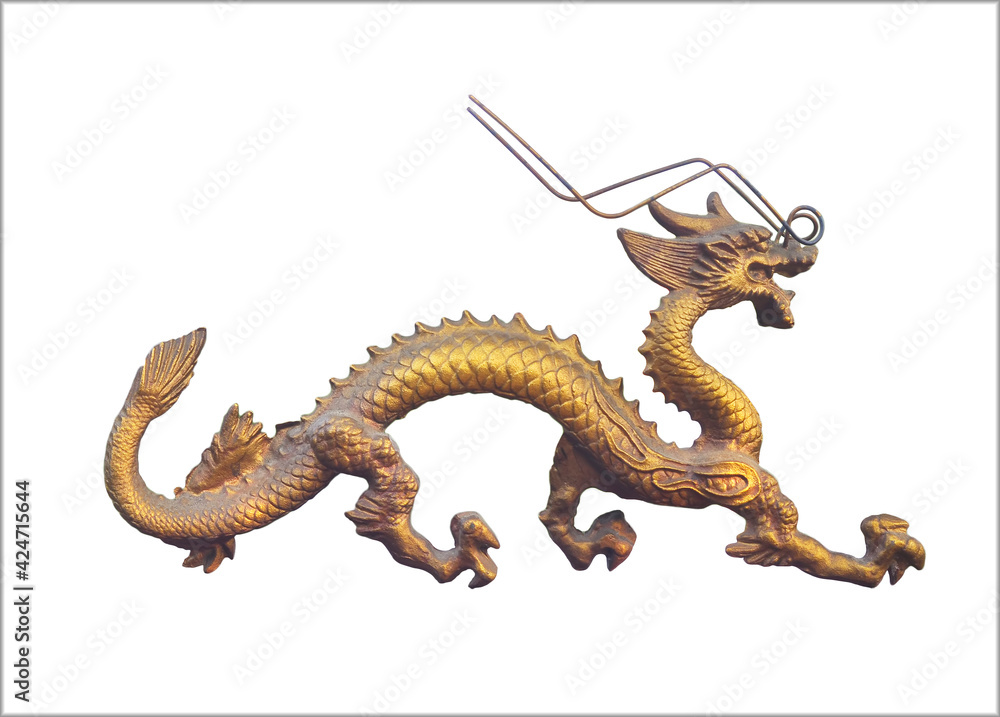 Fototapeta premium dragon on a white