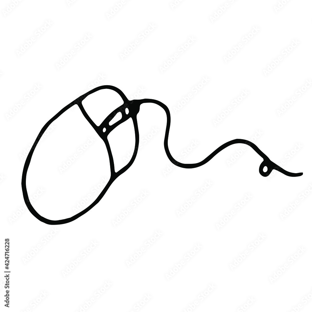 Hand drawn doodle mouse pad.Vector doodle illustration. Hand drawn doodle mouse pad.Vector doodle illustration.