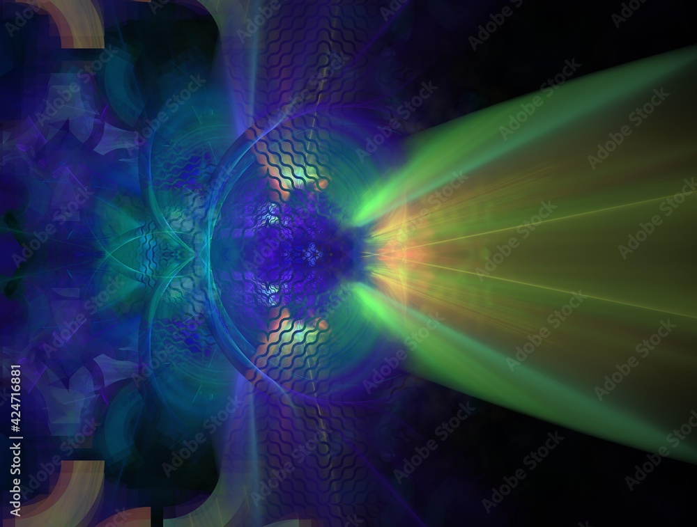 Obraz premium Imaginatory fractal background generated Image