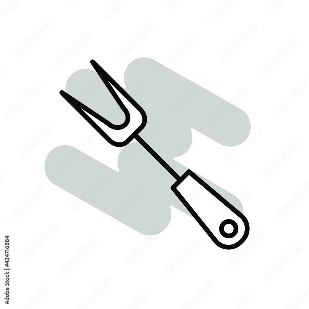 Illustration Vector graphic of fork bbq icon Illustration Vector graphic of fork bbq icon