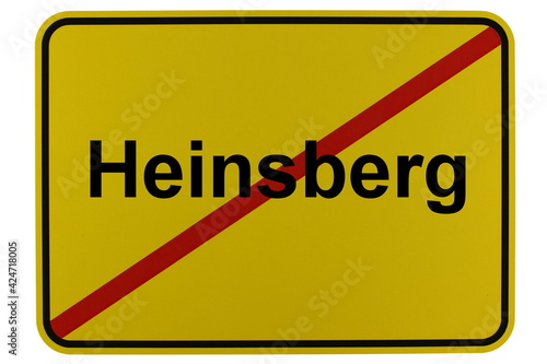 Illustration eines Stadtausgangsschildes der Stadt Heinsberg photo