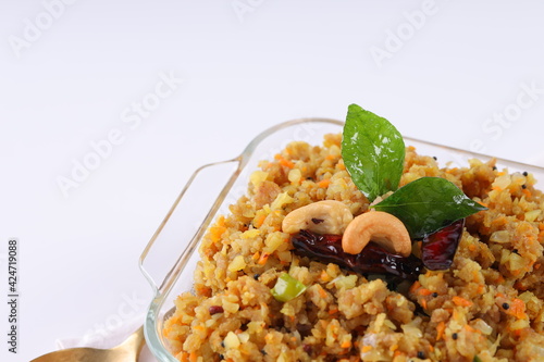 Fotografie Aval upma or poha  upma