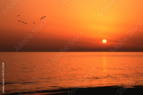 Sunset over the Mediterranean sea. © Sergey Fedoskin